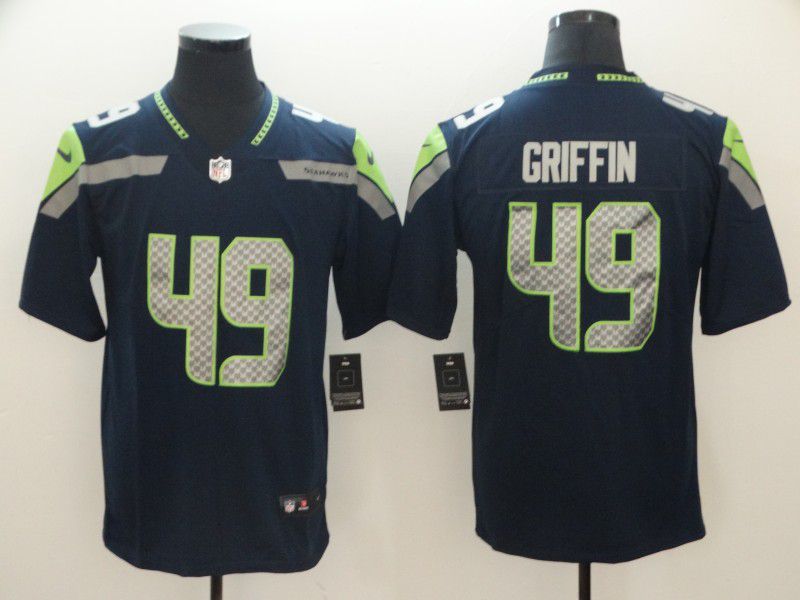 Men Seattle Seahawks #49 Griffin Blue Nike Vapor Untouchable Limited Playe NFL Jerseys->women nfl jersey->Women Jersey